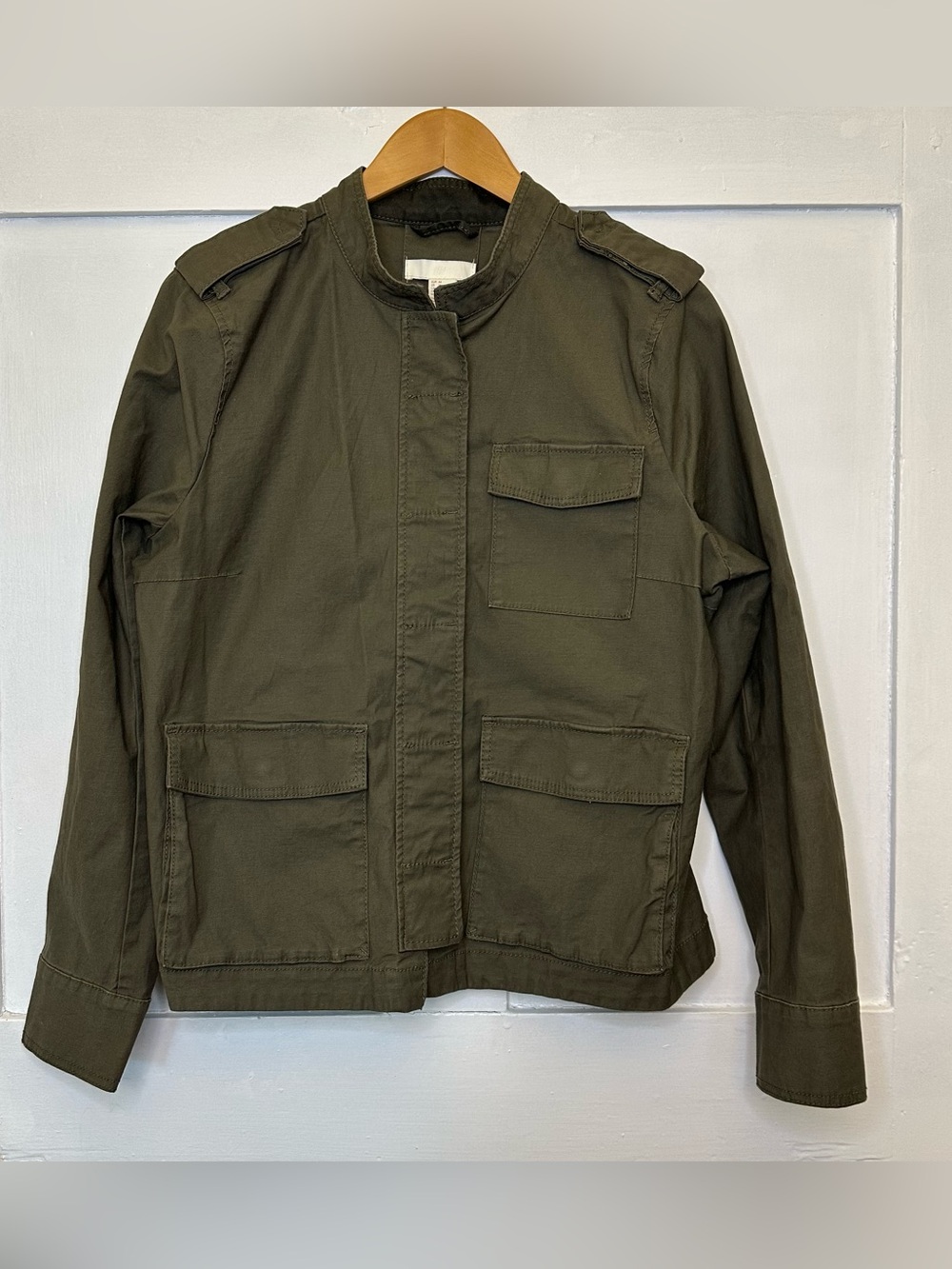 H&M Olive Green Utility Field Jacket Sz 14 Women’s EUC-Like New